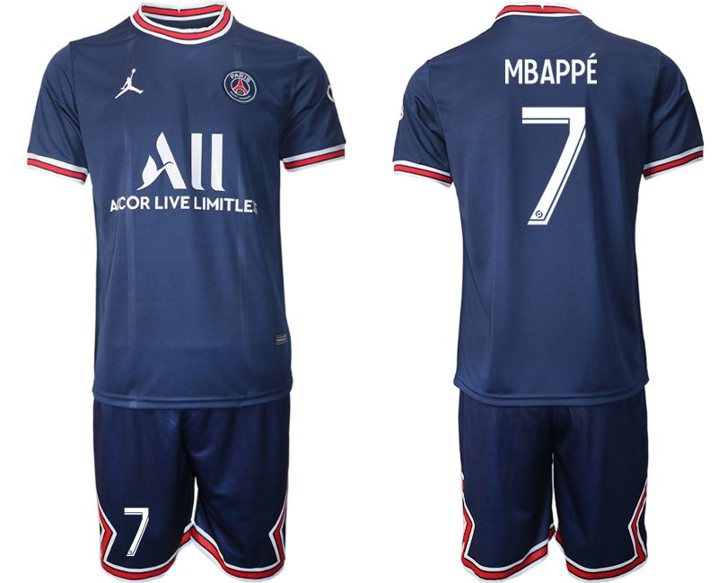 Men 2021-2022 Club Paris St German home blue #7 Soccer Jersey->paris st german jersey->Soccer Club Jersey